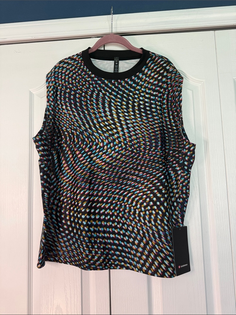 lululemon athletica Men’s Relaxed Fit Train Sleeveless Shirt in Multi/Black